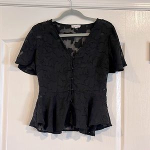 Blu Pepper Women’s Black Blouse, S